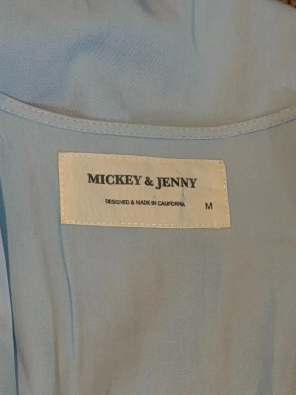 Mickey & Jenny Blue Wrap Maxi Dress M - Boho Coastal Ethically Made - Picture 7 of 11
